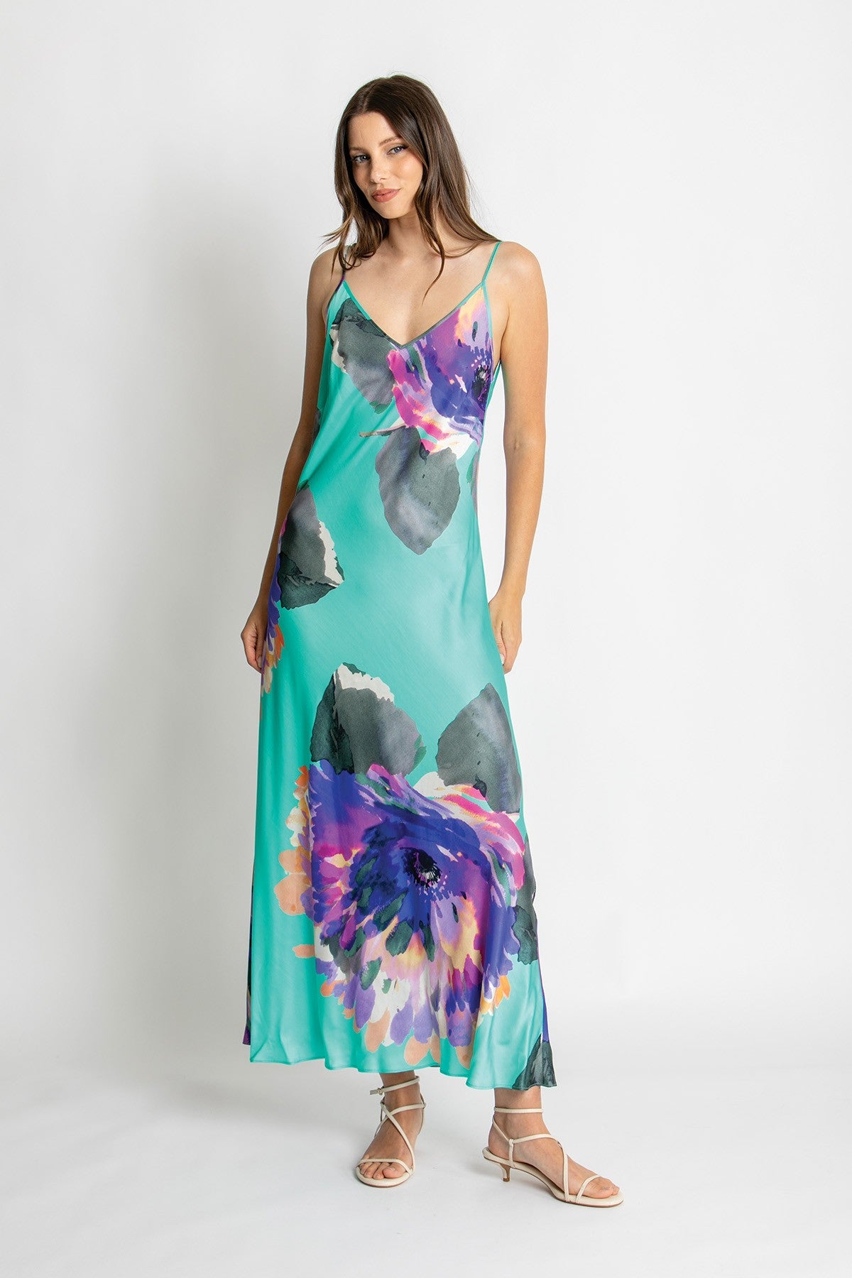 Womens Zoey Slip Dress Blue 615ka105
