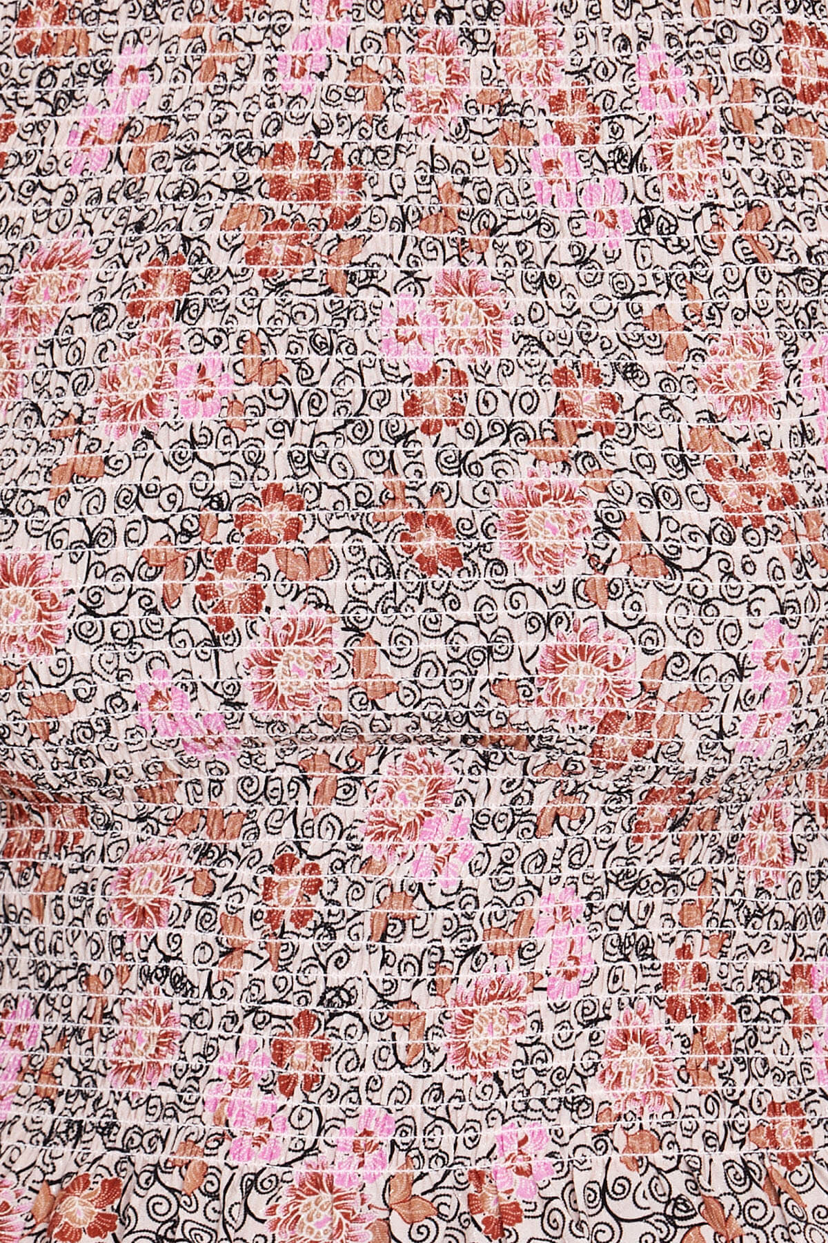 Leelou Shirred Floral Top