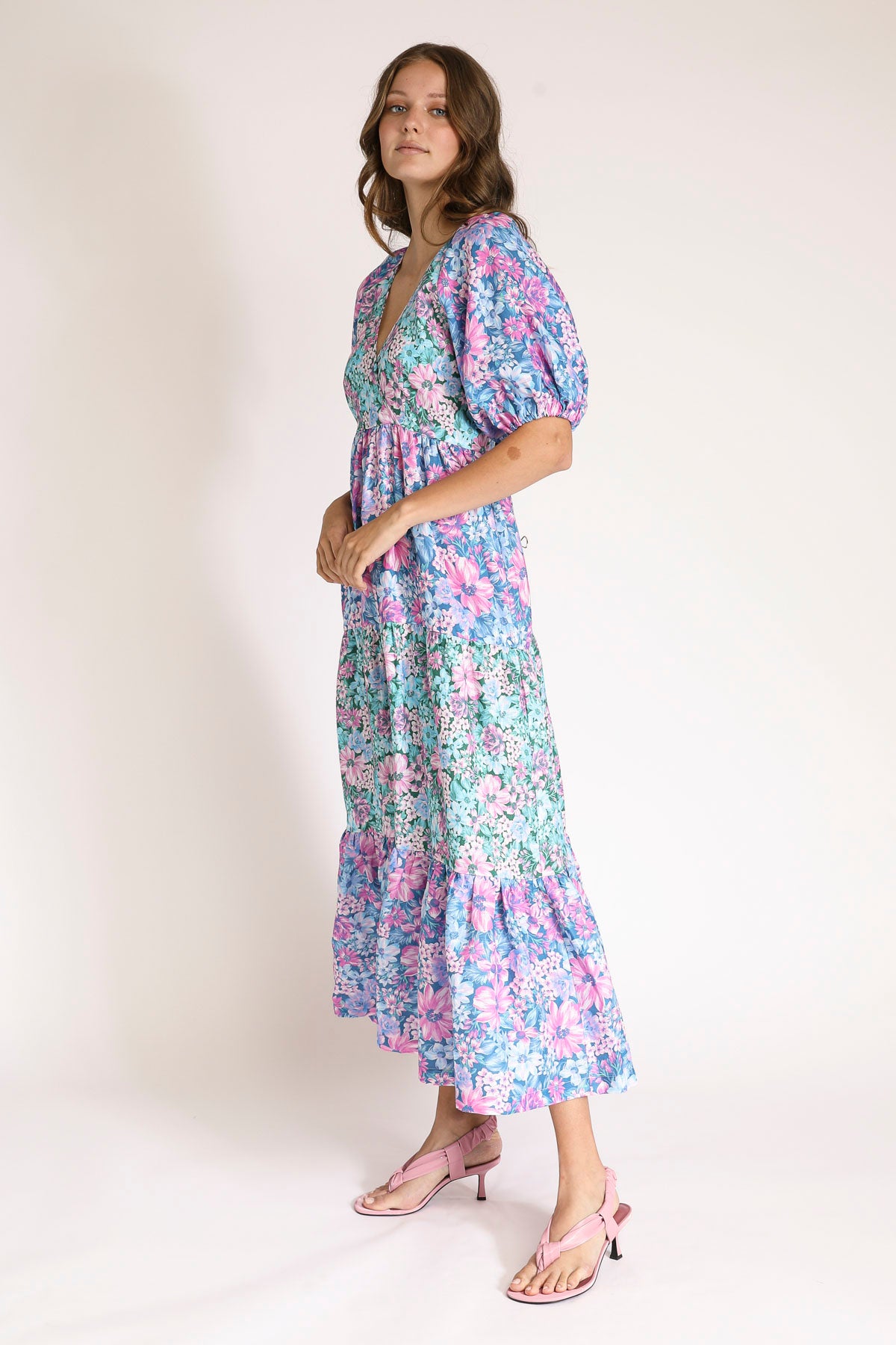 Lisa Wrap Front Midi Dress | KACHEL
