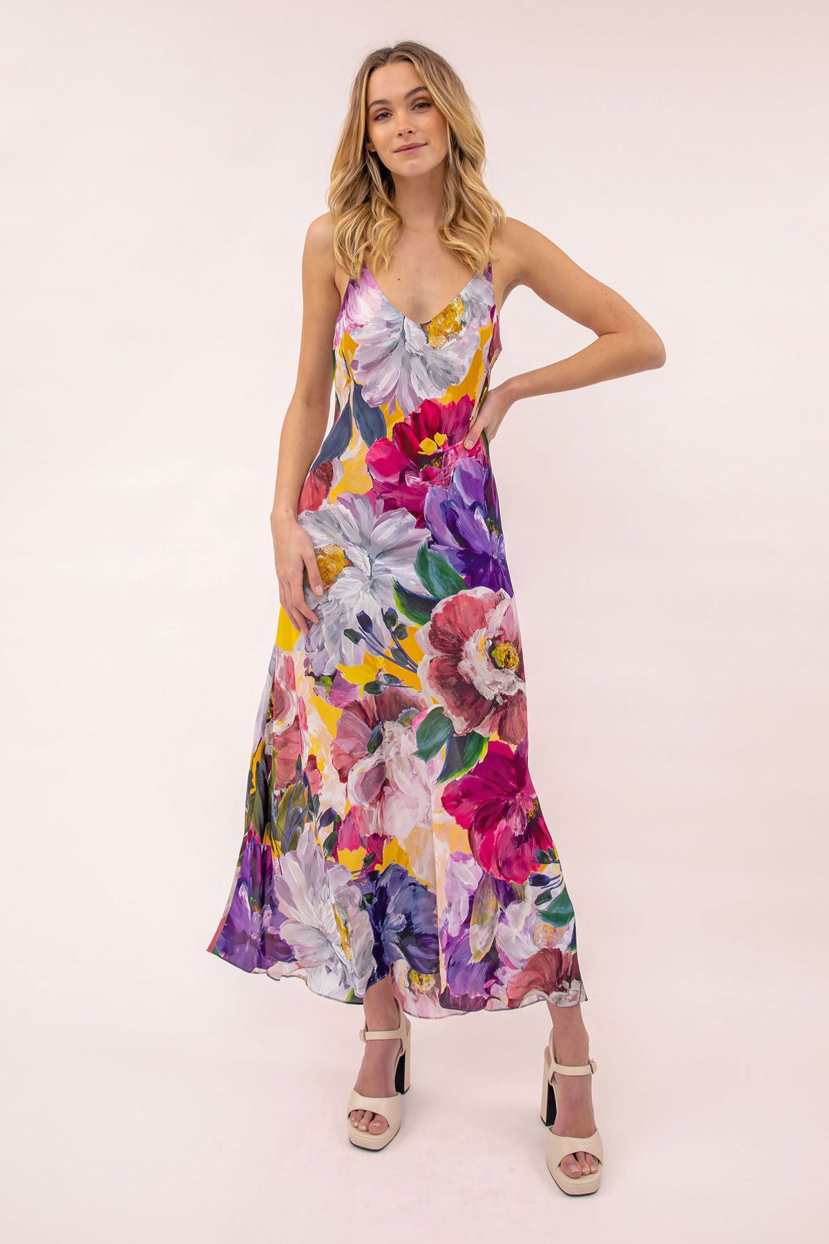 Elouise Bloom Midi Slip Dress