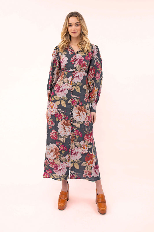 Ada Floral Shirt Maxi Dress