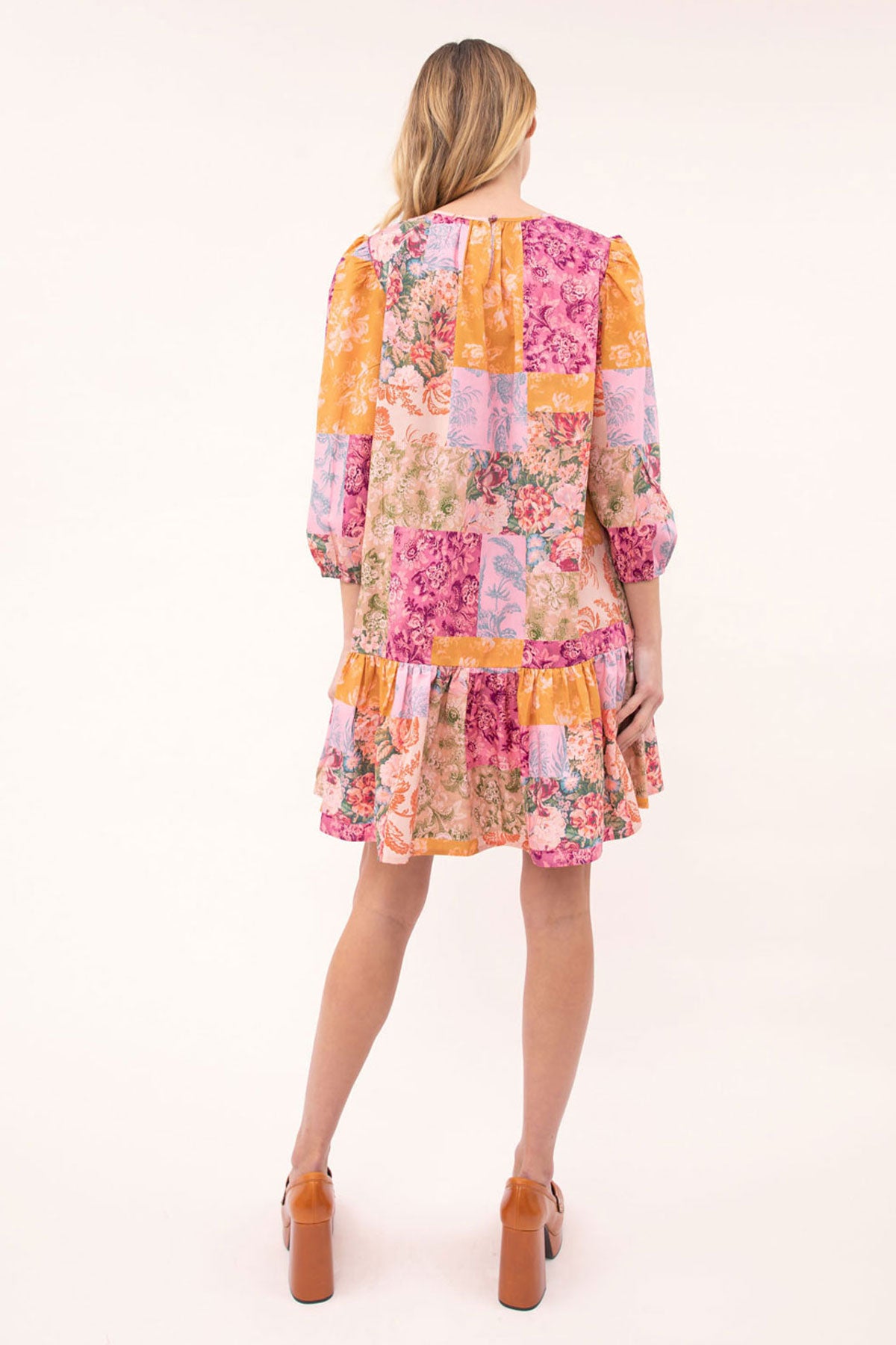Maria Patchwork Babydoll Dress