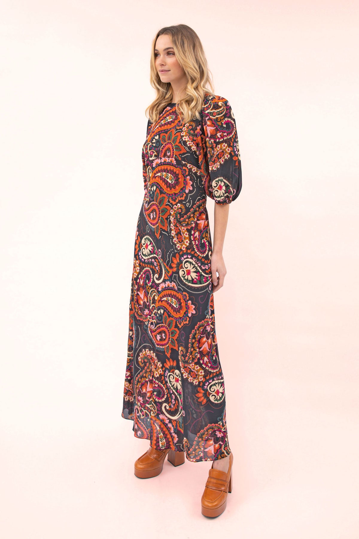 Orla Puff Sleeve Maxi Dress