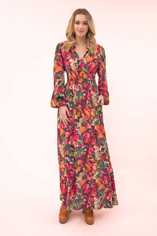 Ziva Shirred Maxi Dress