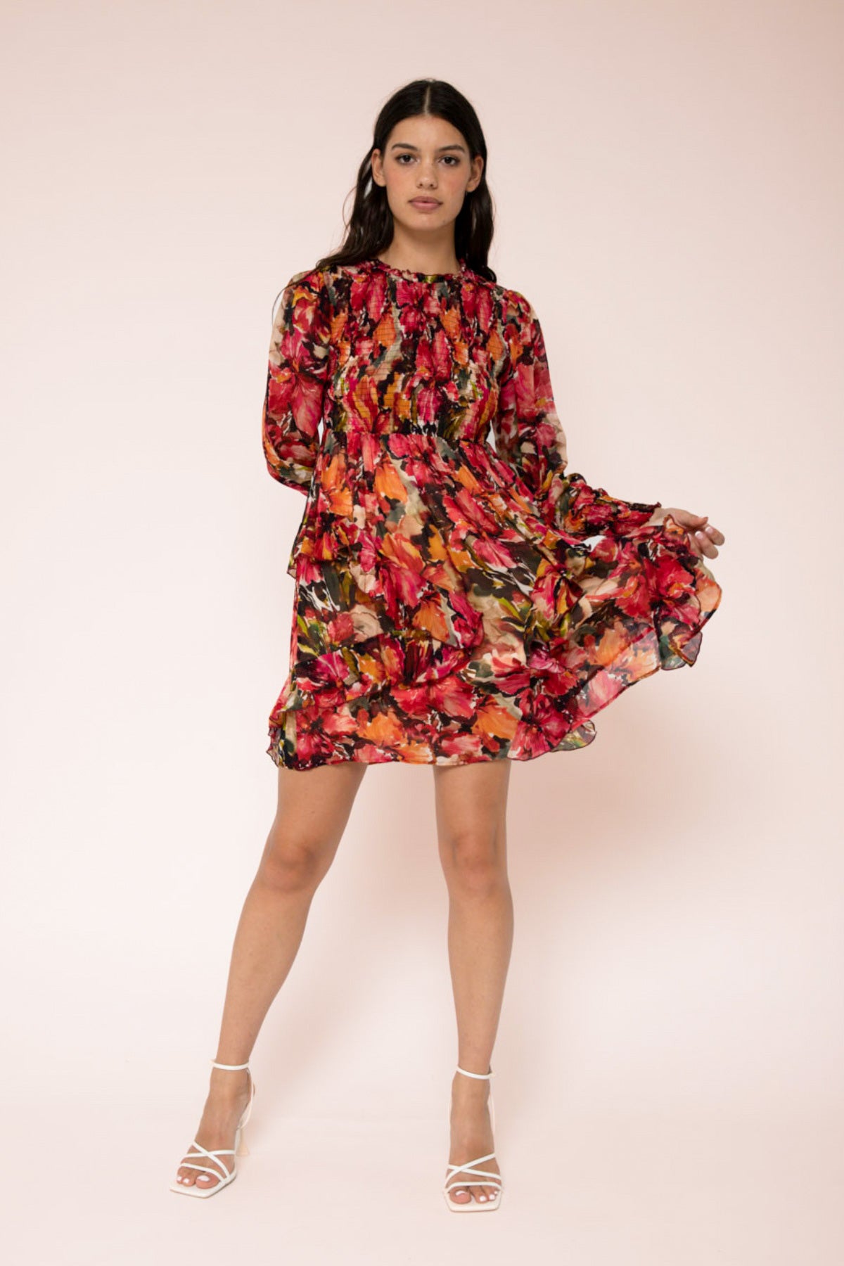 Holly Shirred Mini Dress